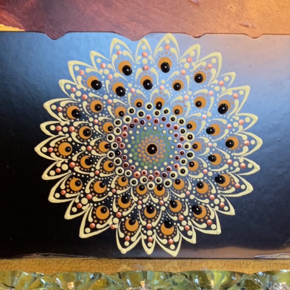 For the love of donkeys. I’m going to be working on this Up-Cycled glass mandala